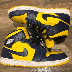Michigan Air Jordan ones Blue/Yellow
